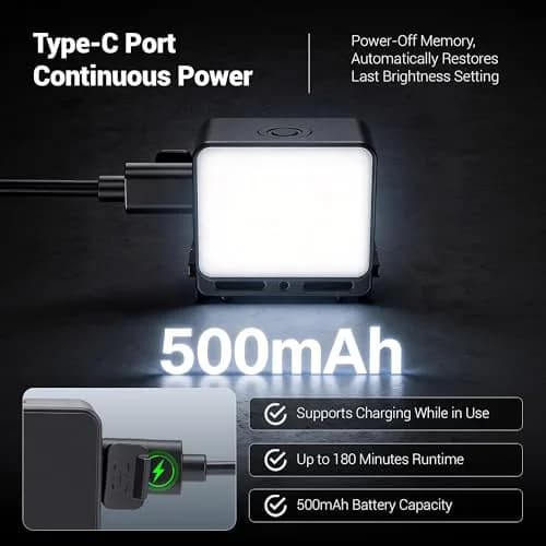JJC Magnetic LED Light for Insta360 Ace Pro 2 | Waterproof, SOS Mode, Rechargeable, 20 LEDs, IPX5 thumbnail 5