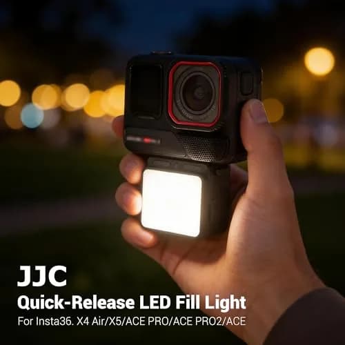 JJC Magnetic LED Light for Insta360 Ace Pro 2 | Waterproof, SOS Mode, Rechargeable, 20 LEDs, IPX5 thumbnail 2