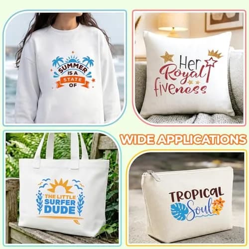HTVRONT Heat Transfer Vinyl 35 Pack | 29 Colors + 5 Glitter Sheets, 12" x 10" | Durable & Easy Weeding thumbnail 8