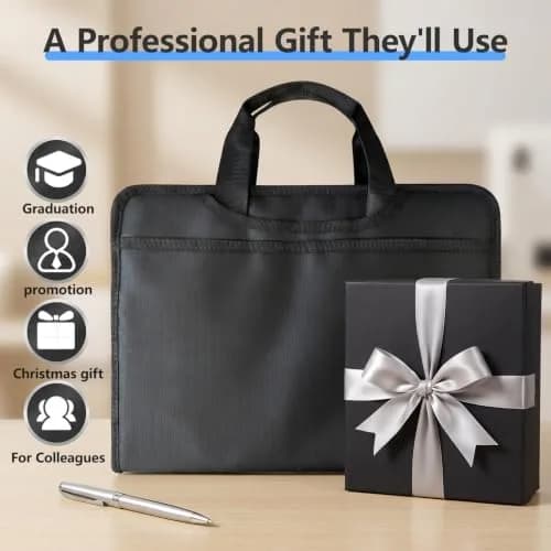 WRIYES Fireproof Accordion File Organizer Bag A4 13 Pockets Black | Fire-Resistant Document Storage thumbnail 7