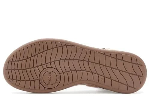 Woden Women's Line Sandals Taupe Multi 7.5 Medium | Recycled, Adjustable Velcro Straps, Flat Heel thumbnail 5