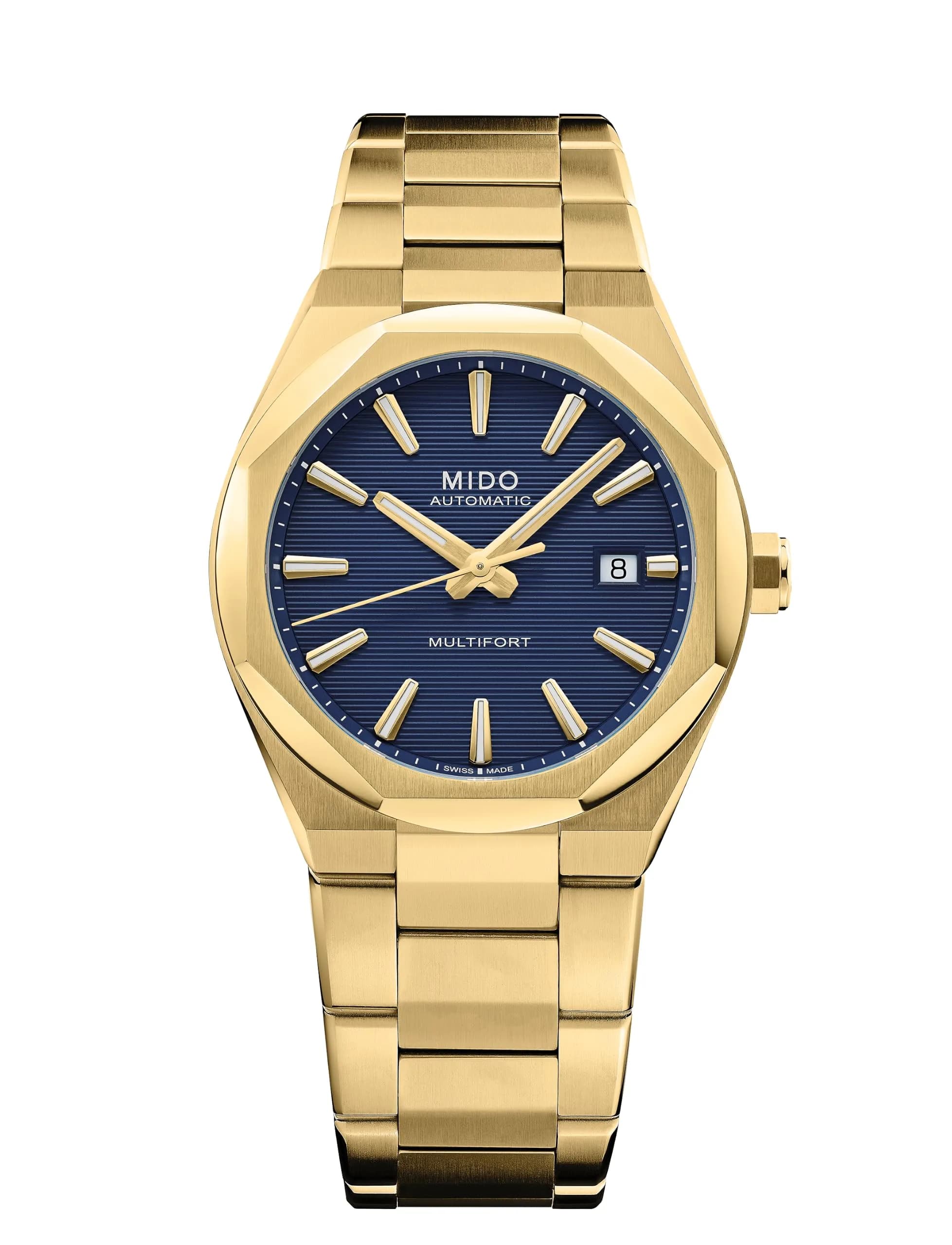 MIDO Multifort 8 One Crown Swiss Automatic Watch 40mm Gold Tone PVD Stainless Steel