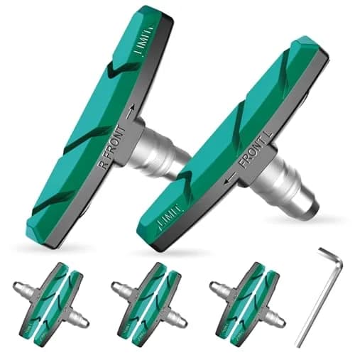 Alritz 6PCS V-Brake Pads Shoes for Mountain & Road Bike | Durable Rubber & Aluminum Alloy, All-Weather Performance thumbnail 1