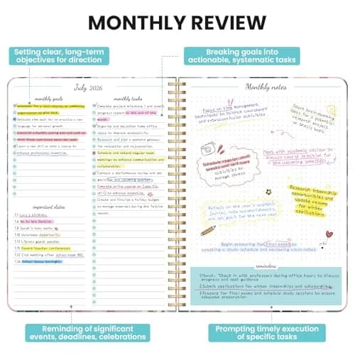 Taja Monthly Planner 2026-2027 18-Month Calendar 19 cm x 25 cm | Aesthetic Design for Students & Professionals thumbnail 3