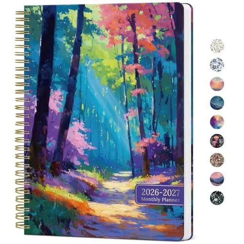 Taja Monthly Planner 2026-2027 18-Month Calendar 7" x 10" | Aesthetic Design for Students & Professionals thumbnail 1