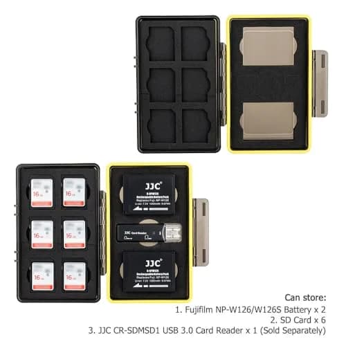 JJC Camera Battery & Memory Card Storage Case for Fuji NP-W126, X100F, X-T3 | Compact, Water-Resistant (70-120 chars) thumbnail 4
