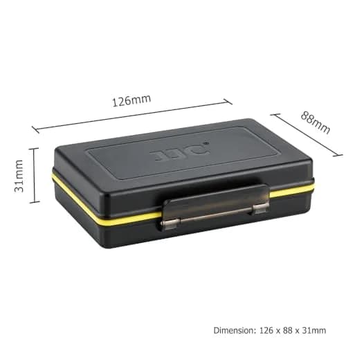 JJC Camera Battery & Memory Card Storage Case for Fuji NP-W126, X100F, X-T3 | Compact, Water-Resistant (70-120 chars) thumbnail 6