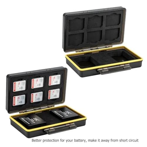 JJC Camera Battery & Memory Card Storage Case for Fuji NP-W126, X100F, X-T3 | Compact, Water-Resistant (70-120 chars) thumbnail 7