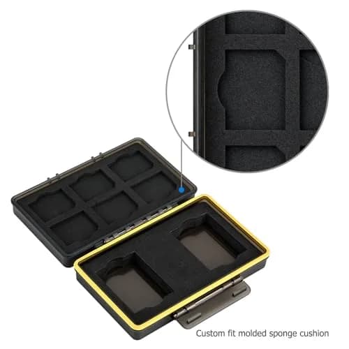 JJC Camera Battery & Memory Card Storage Case for Fuji NP-W126, X100F, X-T3 | Compact, Water-Resistant (70-120 chars) thumbnail 2