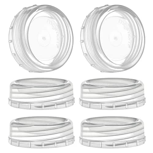 Maymom Travel Bottle Caps 6-Pack | Compatible with Philips Avent Natural & Anti-Colic Bottles (PP & Glass) and Selected Maymom Bottles (Transparent) thumbnail 1