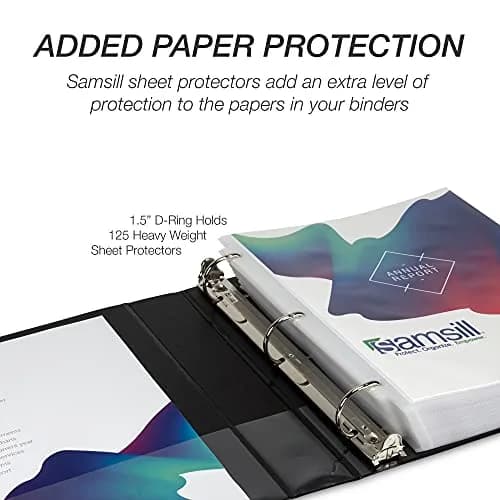 Samsill 1.5 Inch Black D-Ring Binder (480-Pack) | Made in USA, 100% Recycled Chipboard, Pallet of 480 Binders thumbnail 6