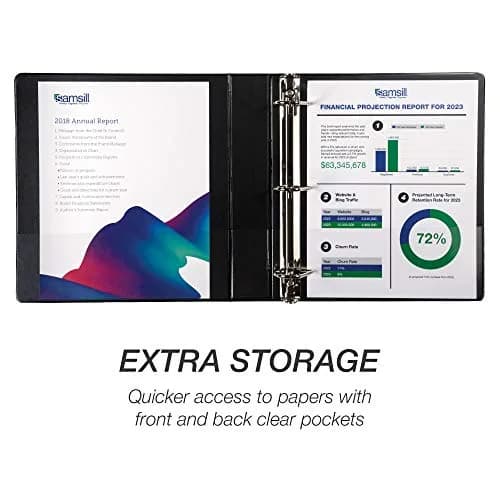 Samsill 1.5 Inch Black D-Ring Binder (480-Pack) | Made in USA, 100% Recycled Chipboard, Pallet of 480 Binders thumbnail 3