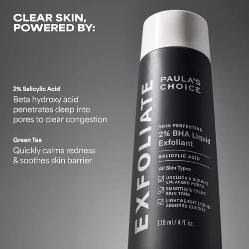 Paula's Choice SKIN PERFECTING 2% BHA Liquid Salicylic Acid Exfoliant 236ml (8 Fl Oz) | Gentle Non-Abrasive Leave-On Exfoliant thumbnail 5
