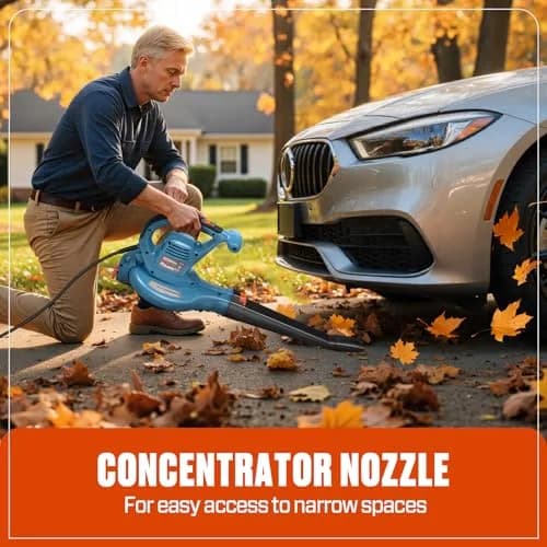 SENIX 3-in-1 Corded Leaf Blower, Leaf Vacuum & Mulcher, 420 CFM & 179 MPH | Versatile Garden Tool thumbnail 4