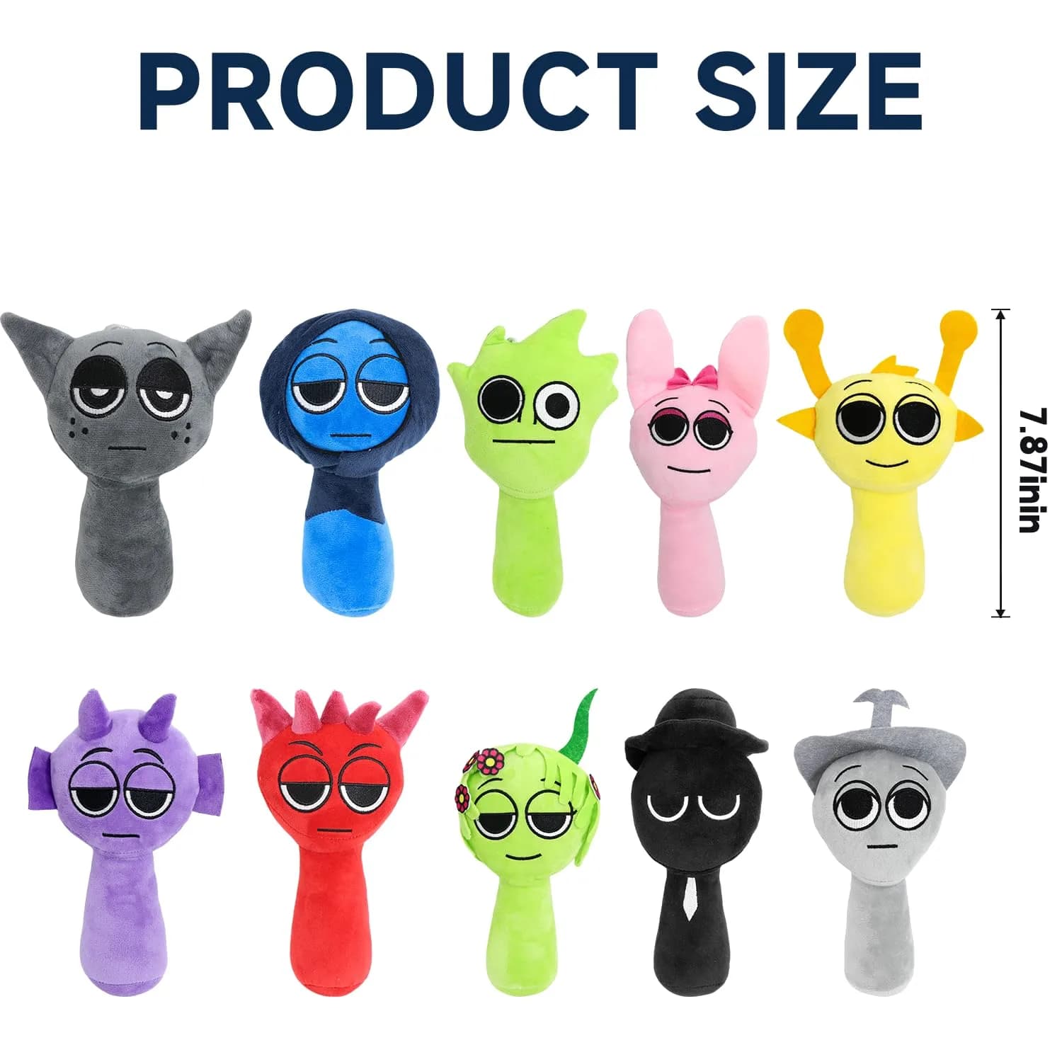 Generic Black+Red Plush Toy Figure (2-Pack) | Soft & Fun Stuffed Doll for Fans - view 2