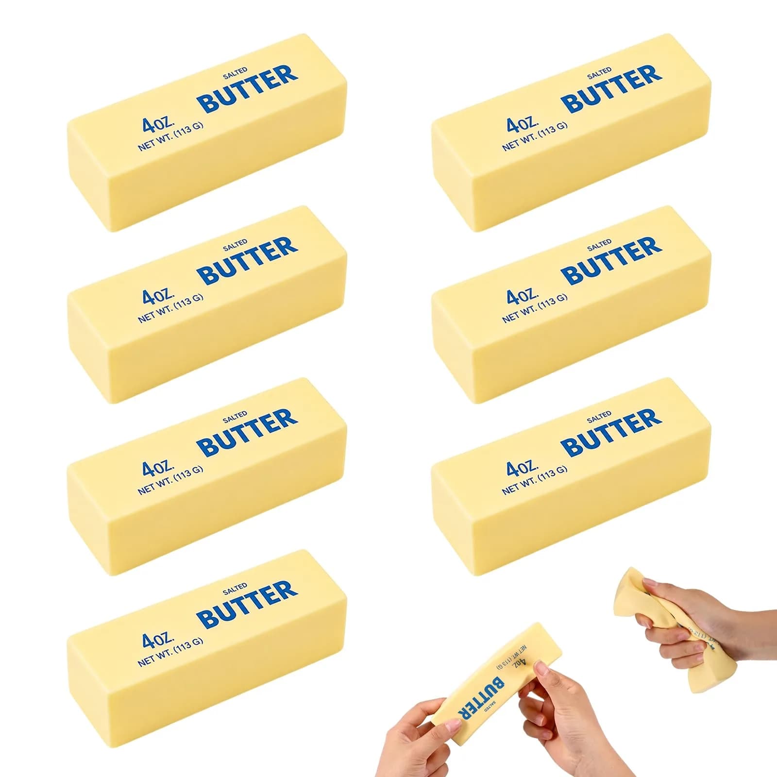 Lyreh Yellow Butter Stick Squishy Toy | PU Material Slow Rising Fidget Toy for Adults & Teens - main product image