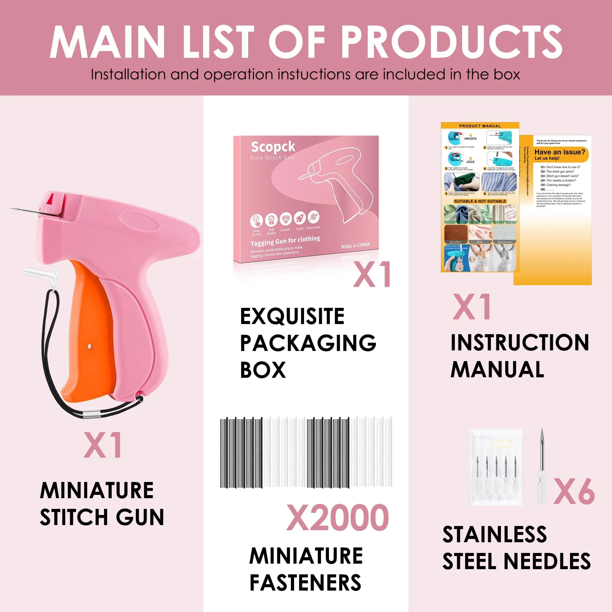 Scopck Handheld Stitch Gun for Clothes | 4000 Fasteners (12mm) | USA Import - view 6