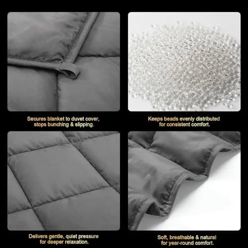 Smart Queen Weighted Blanket 60” x 80” | 15lbs Cooling & Breathable for Adults thumbnail 5