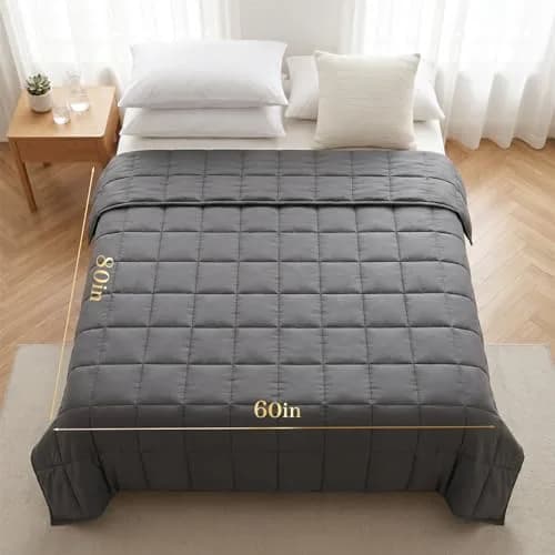 Smart Queen Weighted Blanket 78" x 85" | Heavy All-Season Sleep Aid (70-120 chars) thumbnail 3
