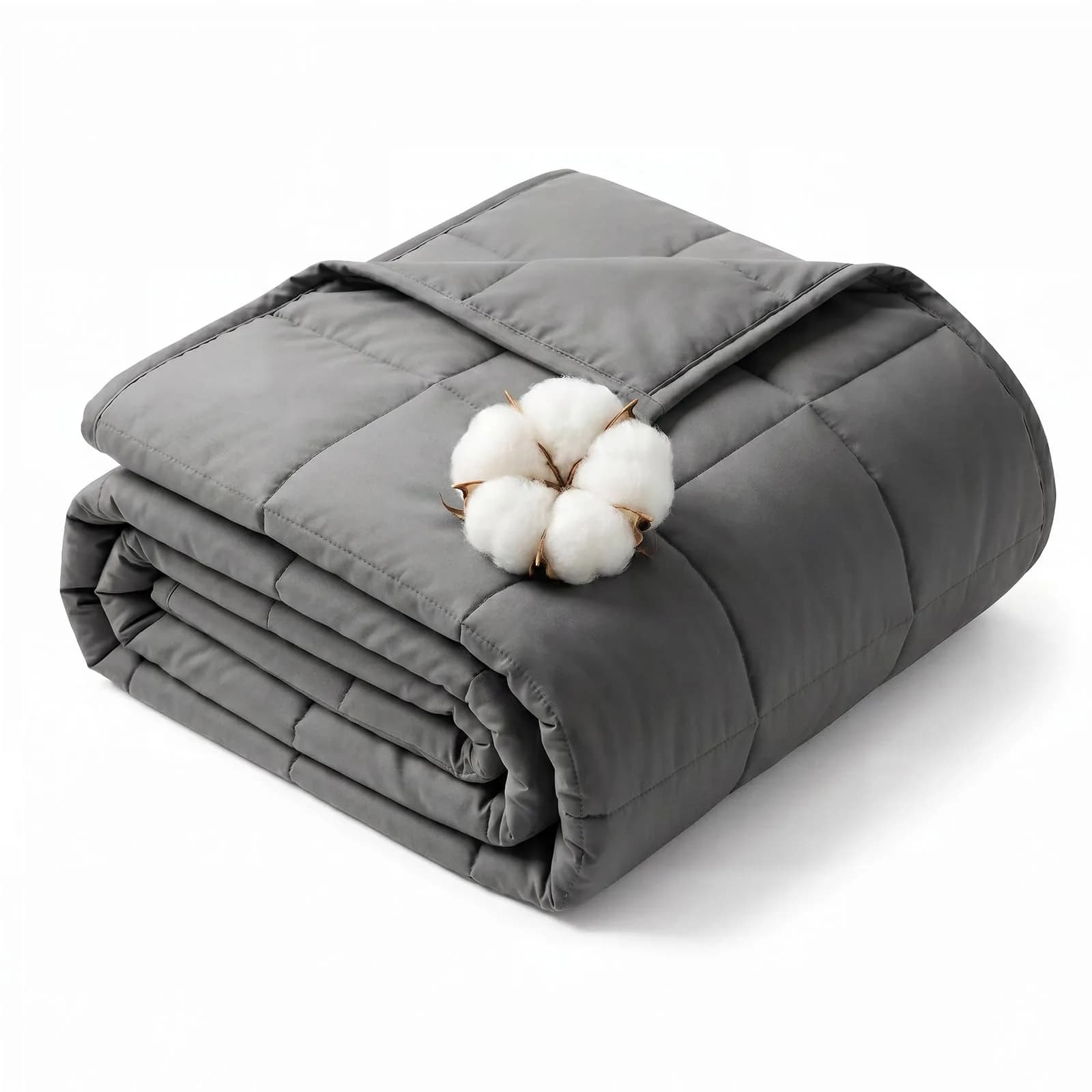 Smart Queen Cooling Weighted Blanket 20lbs 60x80 in Charcoal | All-Season Sleep Comfort - main product image
