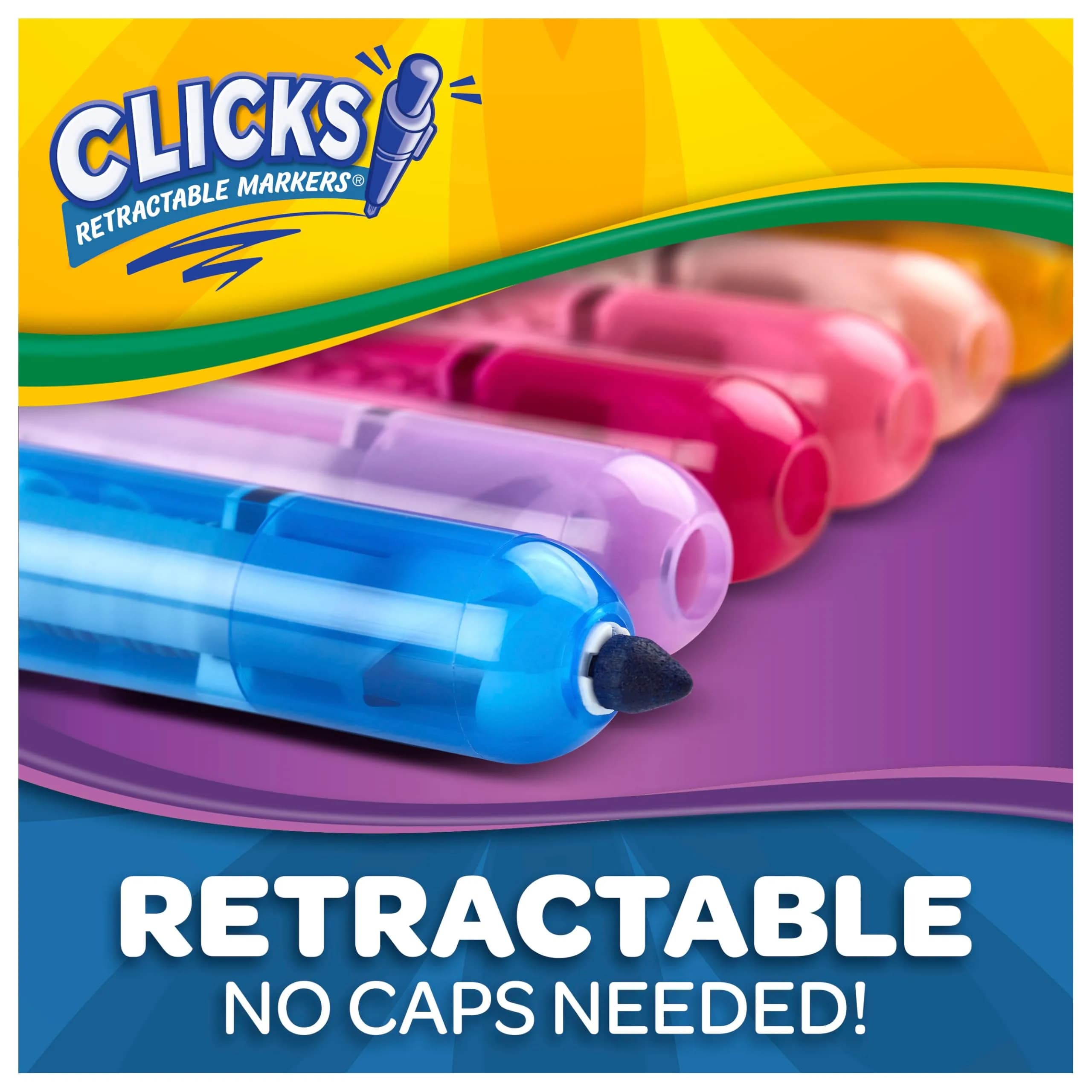 Crayola Clicks Retractable Markers Bold 10 Count | Non-Toxic Art Supplies for India - view 4