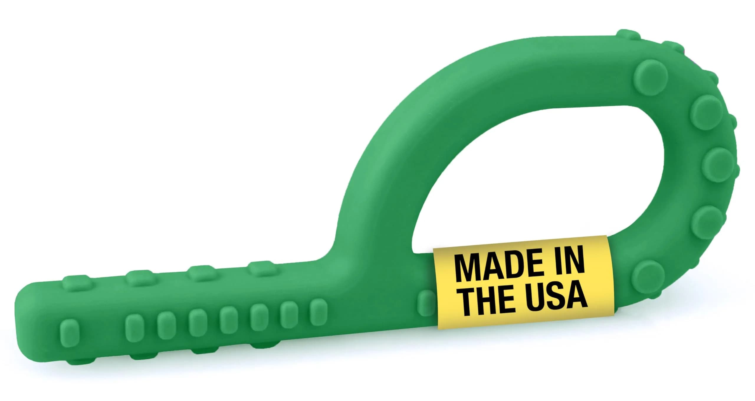 ARK Textured Grabber Sensory Chew XXT Very Firm Forest Green 12.9 cm (5.12" L x 1.92" W x 0.58" Th) | Oral Motor Therapy Tool for Autism, ADHD, SPD — Forest Green - Toughest for Avid Chewing