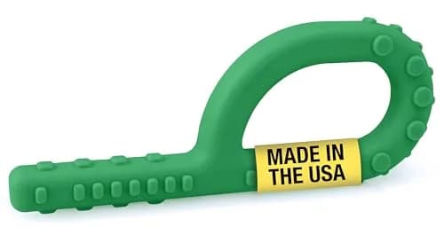 ARK Textured Grabber Sensory Chew XXT Very Firm Forest Green 12.9 cm (5.12" L x 1.92" W x 0.58" Th) | Oral Motor Therapy Tool for Autism, ADHD, SPD thumbnail 1