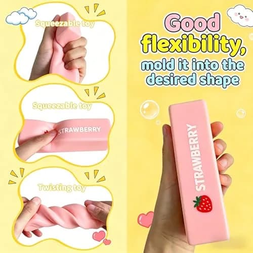 Generic Pink Butter Squeeze Stress Toy 14.5cm (5.71in) | Slow Rebound PU Toy for Kids thumbnail 5