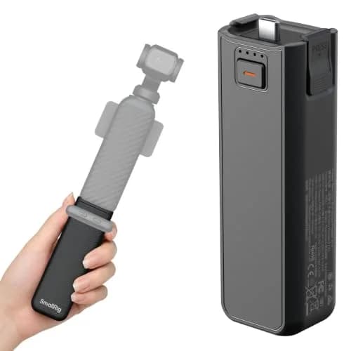 SmallRig Osmo Pocket 3/4/4 Pro Battery Handle 5000mAh with Wireless Mic Support & 1/4" Mount | 2.18x Extended Runtime thumbnail 1