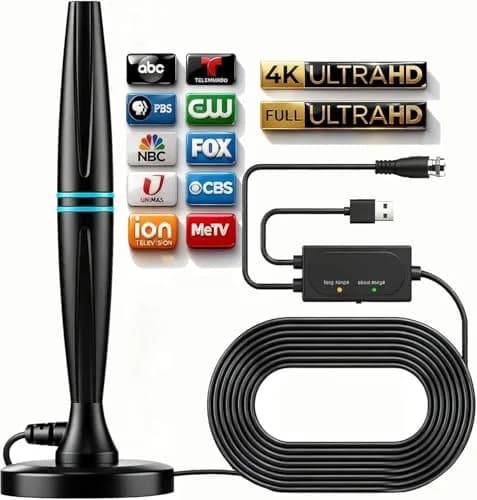 FGOTV TV Antenna for Smart TV Indoor | Supports 4K HD Local Channels with Signal Booster thumbnail 1