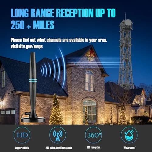 FGOTV TV Antenna for Smart TV Indoor | Supports 4K HD Local Channels with Signal Booster thumbnail 5