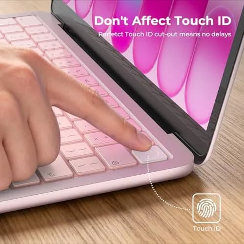 EooCoo Blush Clear TPU Keyboard Skin for MacBook Neo/Pro 13/14/15/16, Air 13/15, US Layout | Ultra-Thin & Washable thumbnail 4