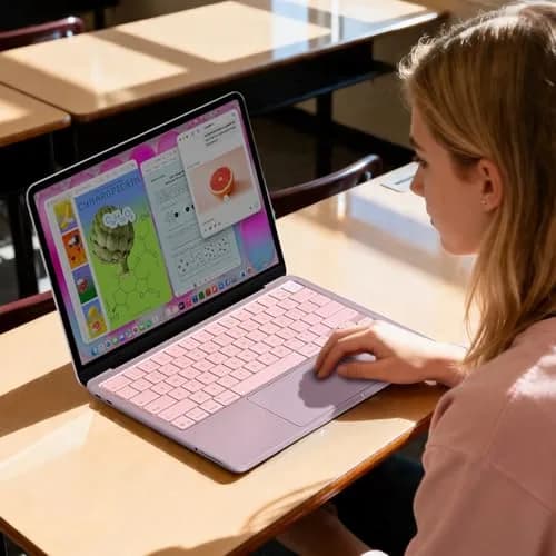 EooCoo Blush Clear TPU Keyboard Skin for MacBook Neo/Pro 13/14/15/16, Air 13/15, US Layout | Ultra-Thin & Washable thumbnail 6