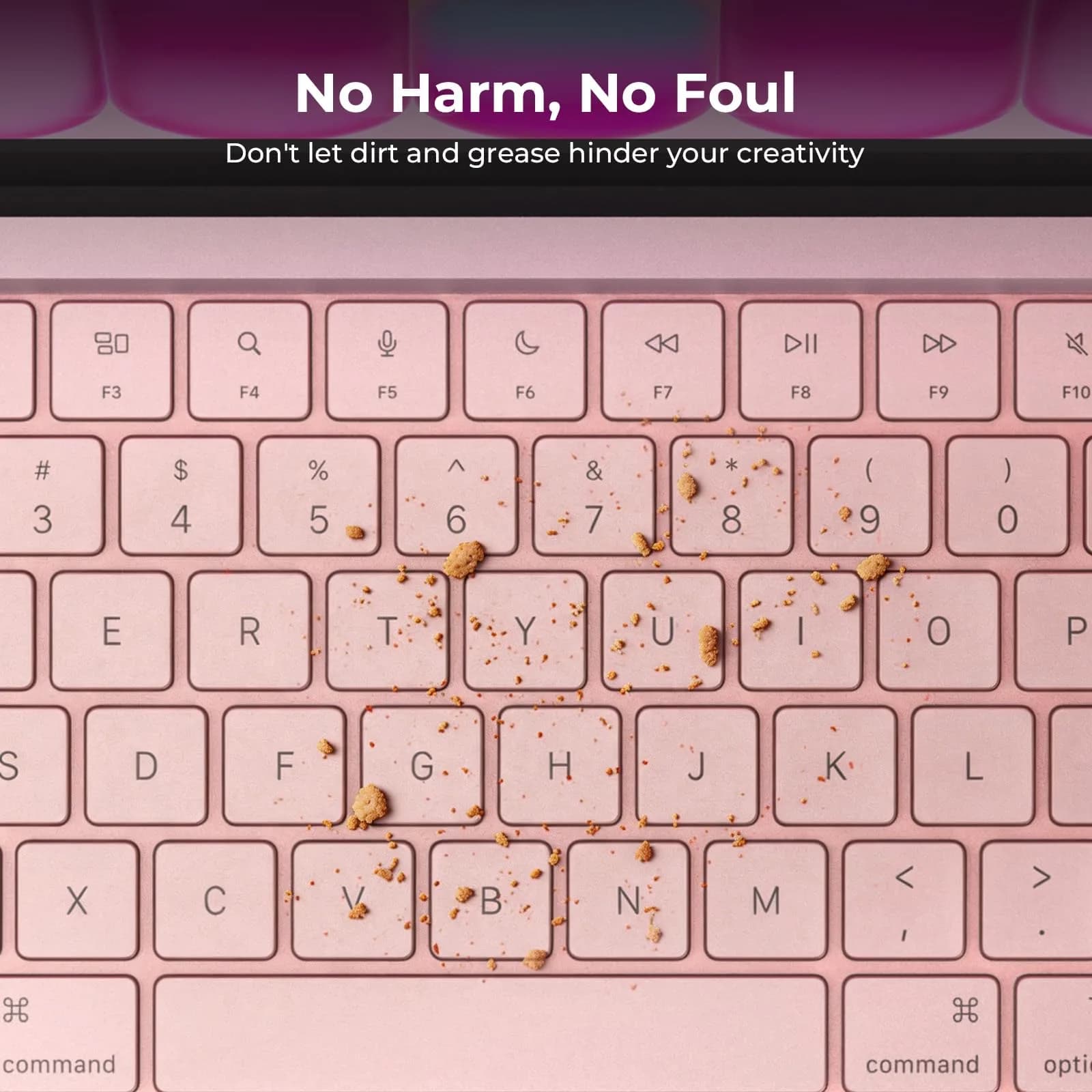 EooCoo Blush Clear TPU Keyboard Cover Skin Protector for MacBook Pro 14/16" & Air 13/15" - view 3