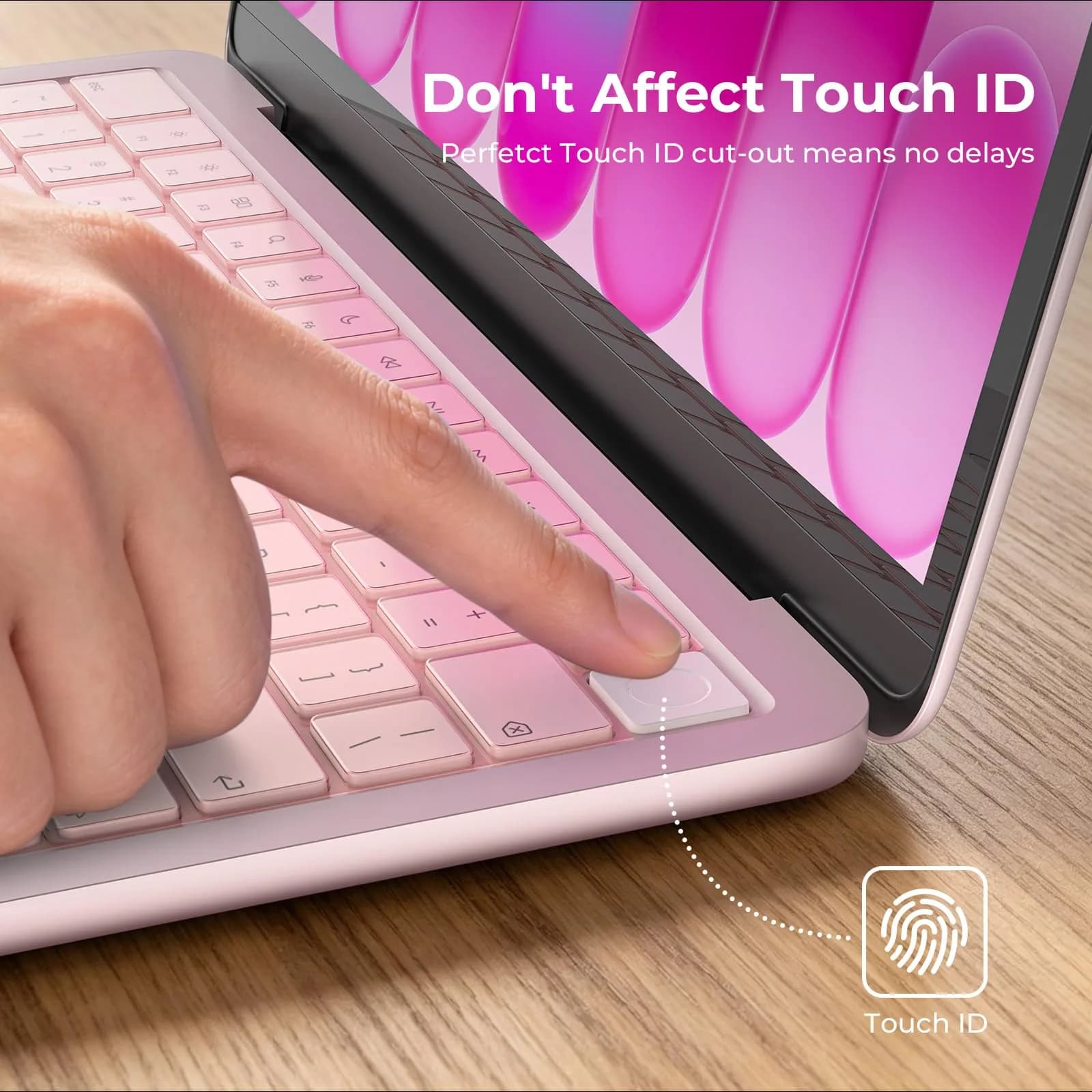 EooCoo Blush Clear TPU Keyboard Cover Skin Protector for MacBook Pro 14/16" & Air 13/15" - view 4