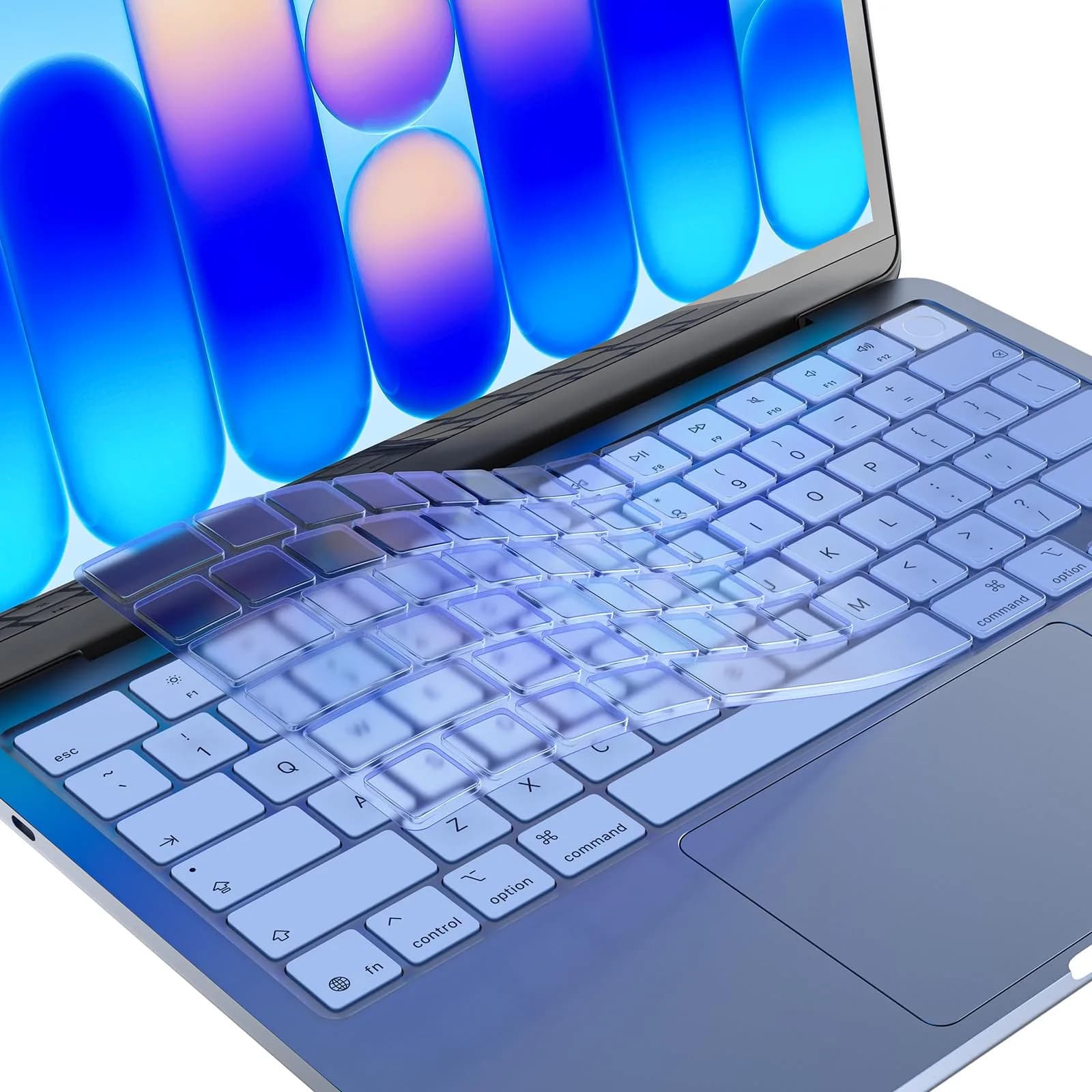 EooCoo Indigo Clear TPU Keyboard Cover Skin for MacBook Pro 14/16" & Air 13/15" - main product image