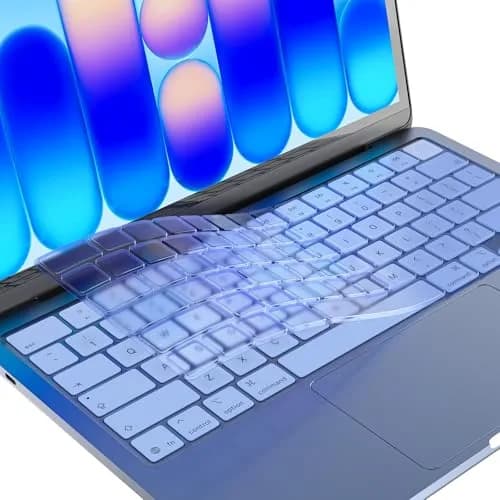 EooCoo Keyboard Skin for MacBook Neo 13" (A3404), Pro 14"/16" (A2442-A3429), Air 13"/15" (A2681-A3448) | US Layout, Indigo Clear thumbnail 1
