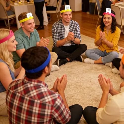 HOOJOJO 10 Pcs Guess Who Game Headbands (10 Colours) | Family & Party Game Accessory thumbnail 7