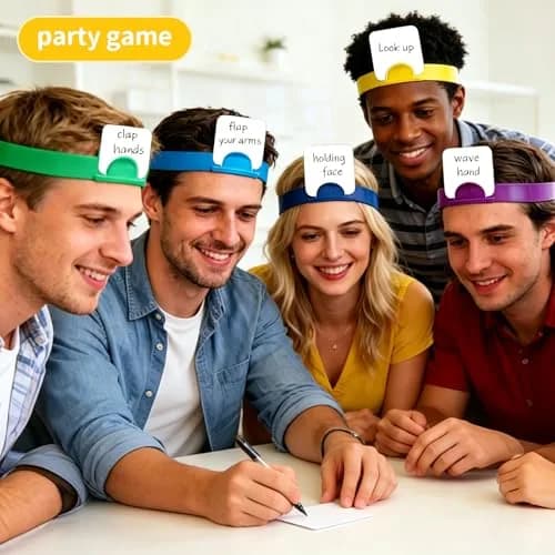 HOOJOJO 10 Pcs Guess Who Game Headbands (10 Colours) | Family & Party Game Accessory thumbnail 2