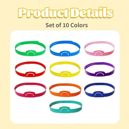 HOOJOJO 10 Pcs Guess Who Game Headbands (10 Colours) | Family & Party Game Accessory thumbnail 3