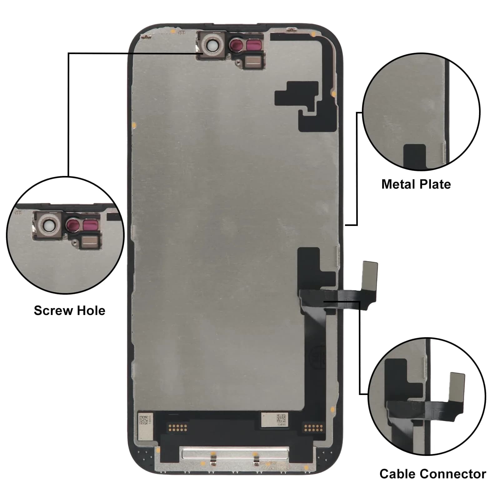 LL TRADER iPhone 16 6.1" FHD LCD Display Screen Replacement with Repair Kit - view 4