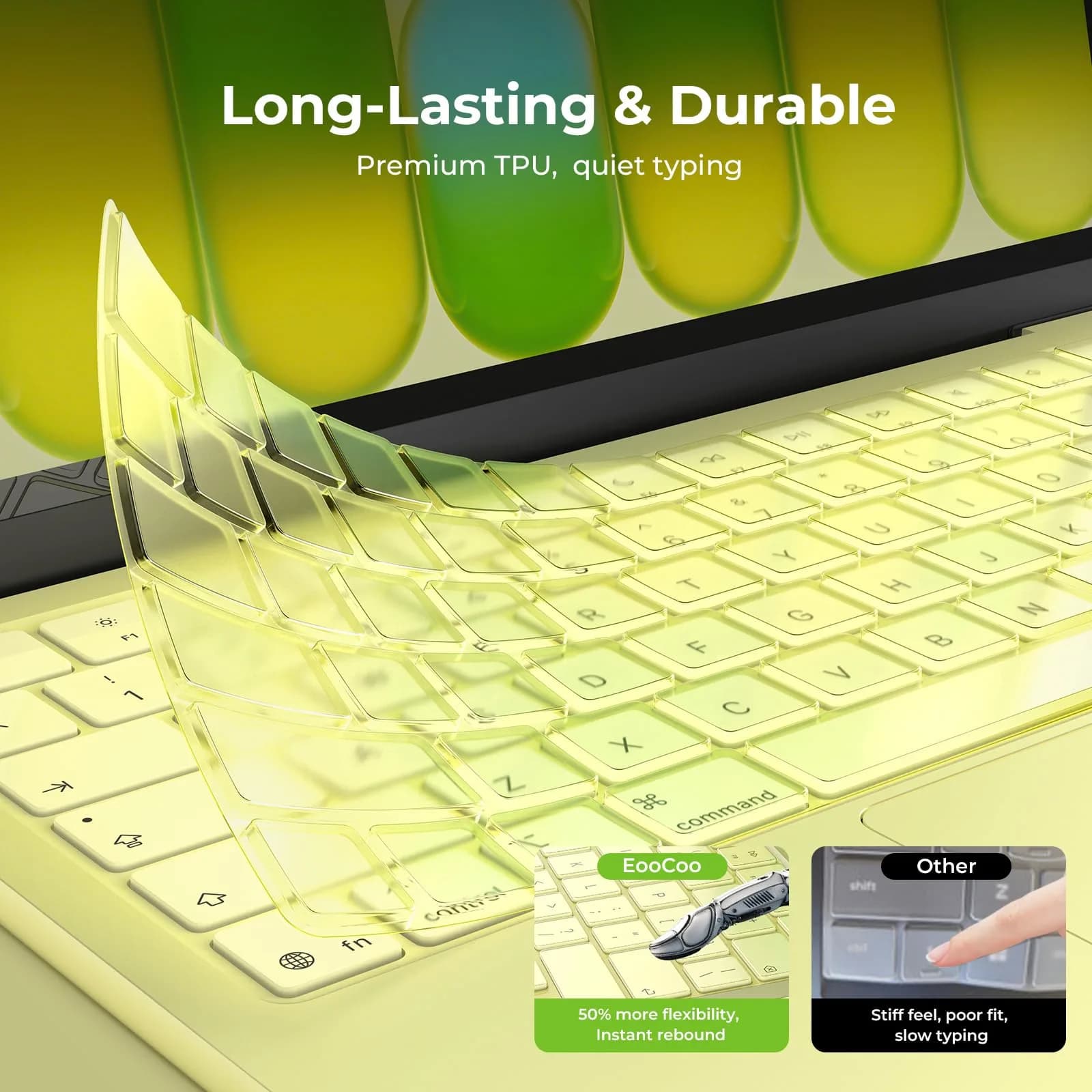 EooCoo Citrus Clear Keyboard Cover Skin Protector for MacBook Pro 14/16" & Air 13/15" - view 2