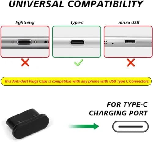 CaseBuy USB C Dust Plugs & Port Cleaners (20 Pairs) | Protects All Type-C Devices thumbnail 2