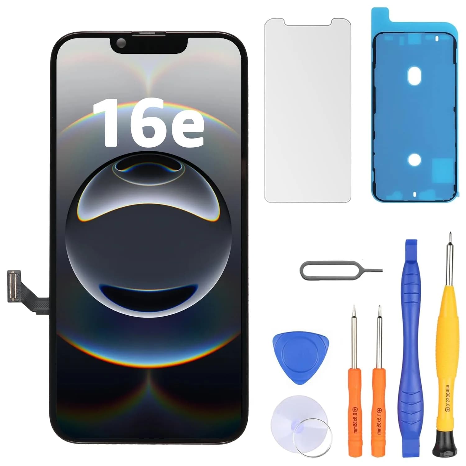 LL TRADER 6.1" FHD LCD Display for iPhone 16e with Screen Repair Kit - main product image