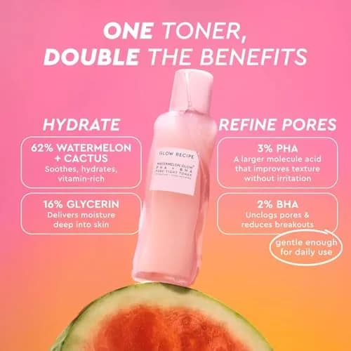 Glow Recipe Watermelon Glow PHA + BHA Pore-Tight Toner 150ml (5 Fl Oz) | Exfoliates & Hydrates for Poreless Skin thumbnail 5
