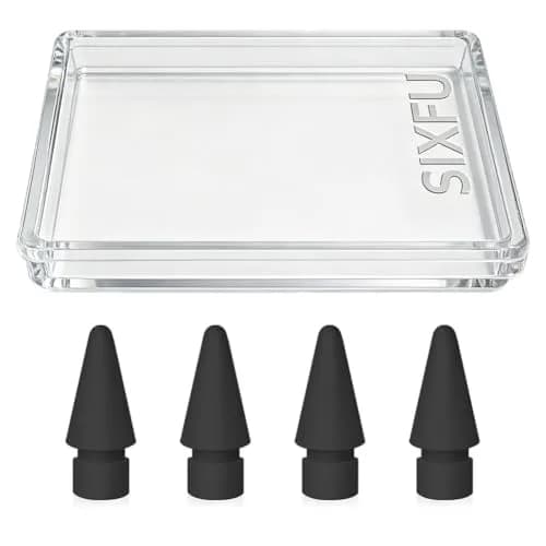 SIXFU Replacement Pencil Tips 4 PCS Black | Compatible with Apple Pencil Pro, USB-C, 1st/2nd Gen thumbnail 1