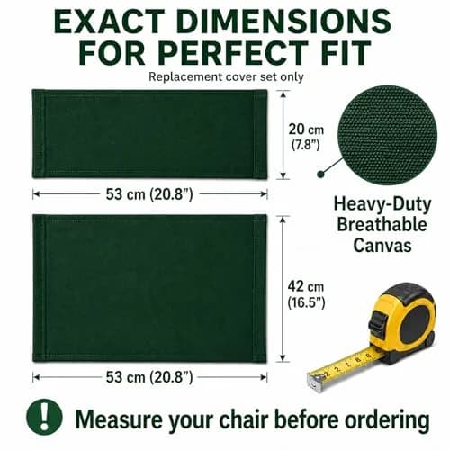 STAY GENT Director Chair Replacement Canvas Set with Storage Bags - Green | 5-in-1 Upgrade for Makeup Artist Chairs thumbnail 5