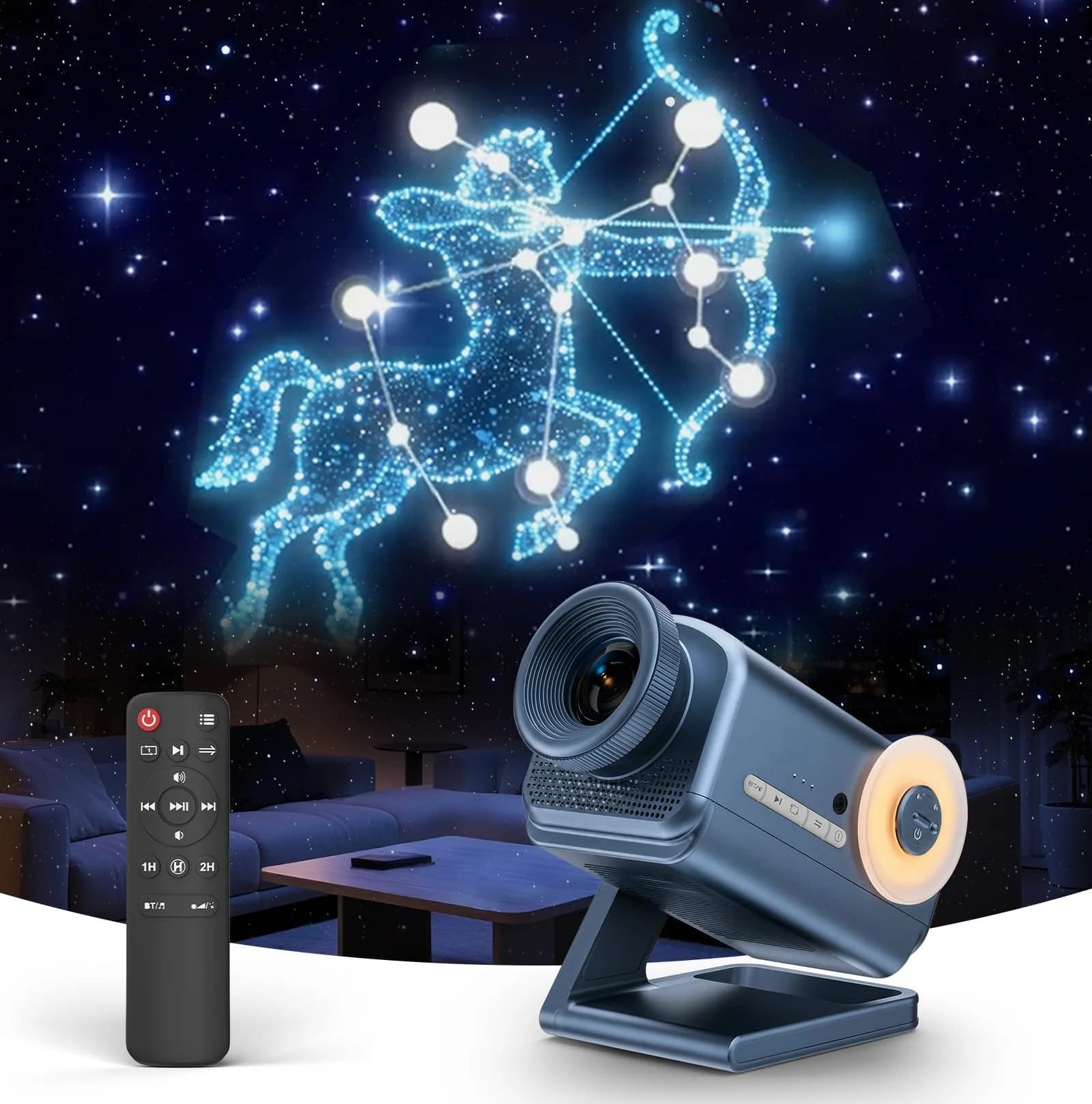 Rossetta 3D Projector with 60 Scenes | Galaxy Star Projector for Room Decor
