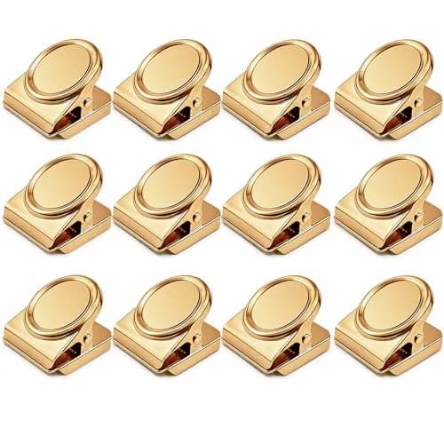 Thimmamma Magnetic Clips 1.5 inch | Heavy Duty Metal Magnet Clips for Whiteboard & Fridge thumbnail 1