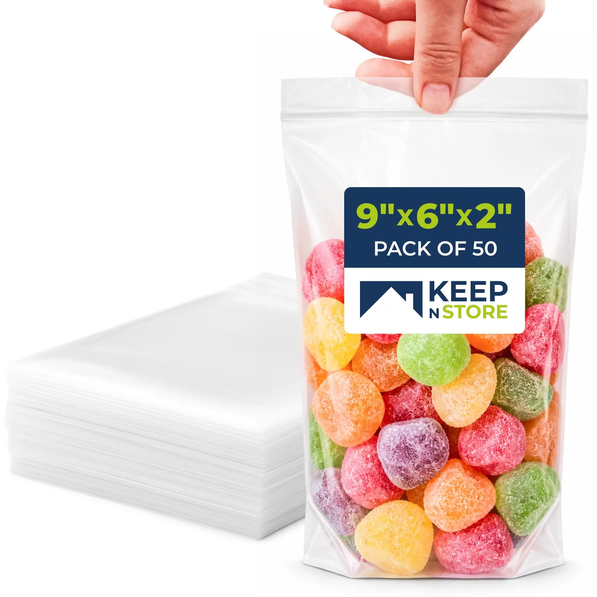 Keep N Store Gusseted Reclosable Stand Up Bags 6" x 9" | Food Storage & Liquid Packaging